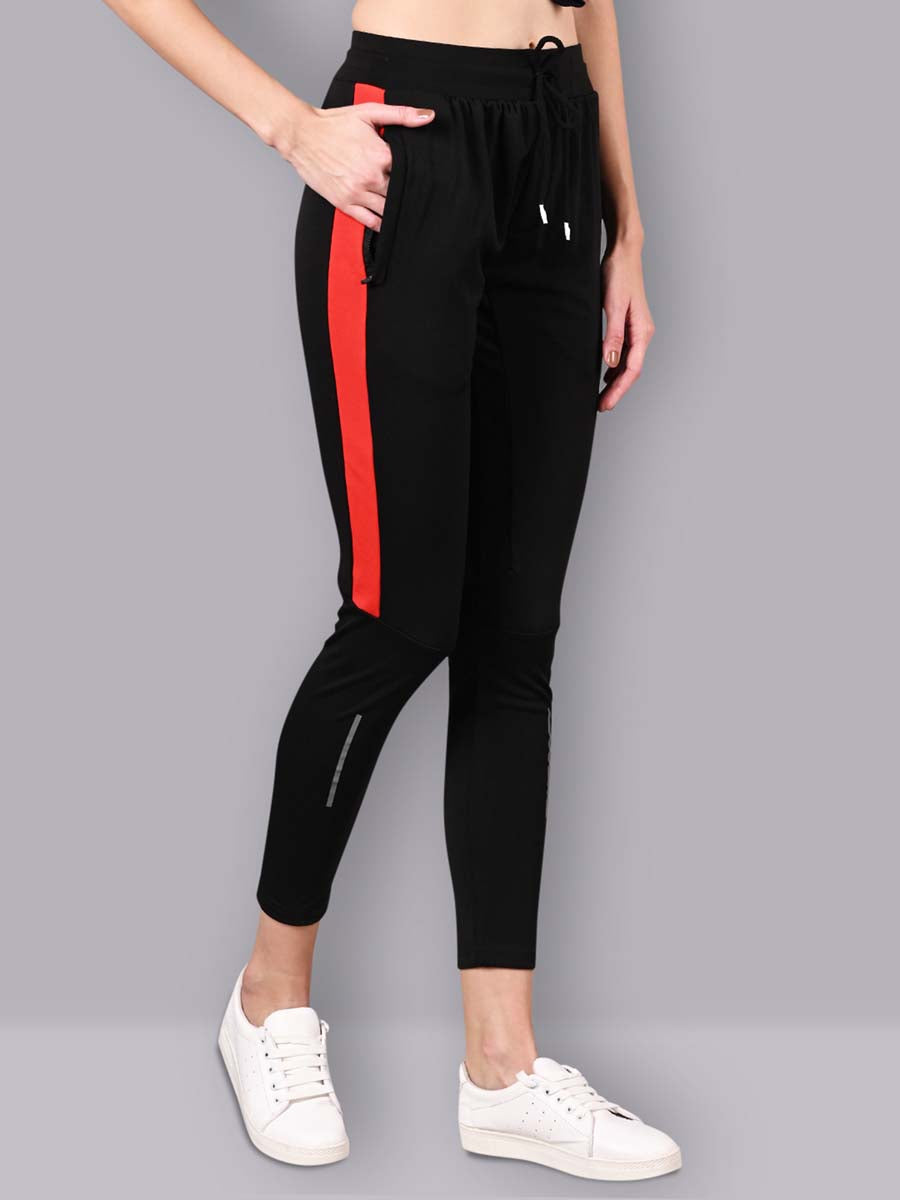 Side Stripped Women Ladies Black Track Pant, Waist Size: 32.0 at Rs  180/piece in Mumbai